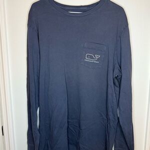 Vineyard Vines Men's Navy Long Sleeve Tee